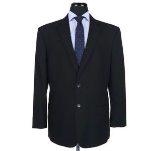 Jos A Bank Slim Fit 100 % Wool Suit Black 42R